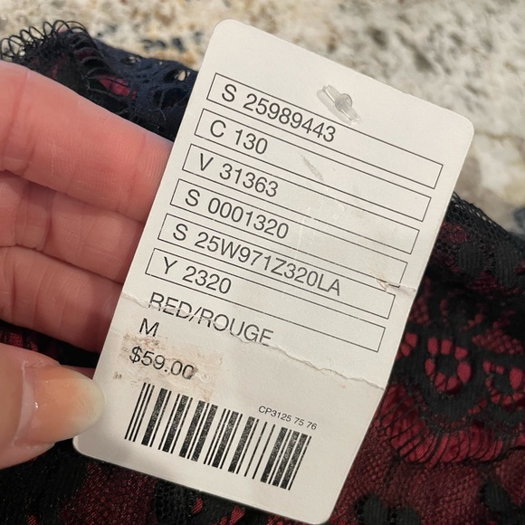 Black and Burgundy Sexy Lace Peplum Night Out Dress - NWT - Size Medium - Picture 7 of 8